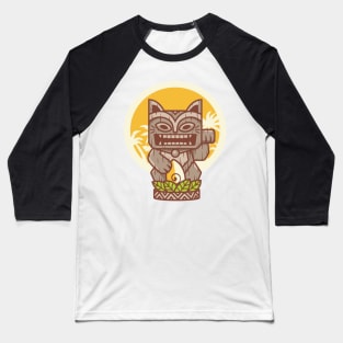 Tiki Kitty Baseball T-Shirt